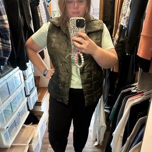 Talbots Olive Green Puffer Vest